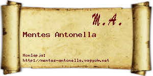Mentes Antonella névjegykártya